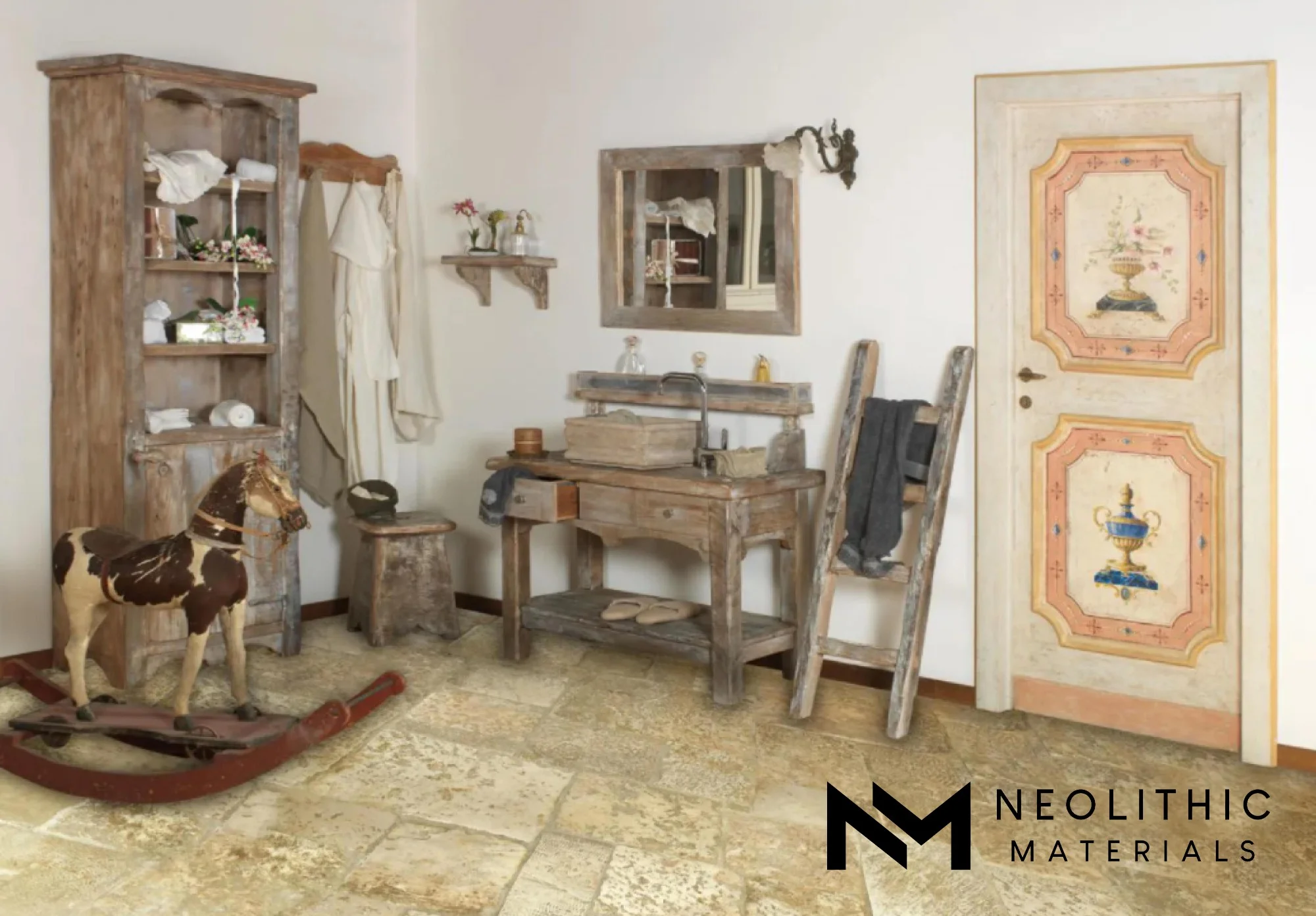 Antique Italian Limestone Flooring - Image 9